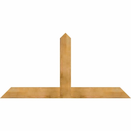 Ekena Millwork Portland Rough Sawn Timber Gable Bracket, Western Red Cedar, 72"W x 36"H x 2"D x 6"F, 12/12 Pitch GBW072X36X0206POR00RWR